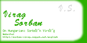 virag sorban business card